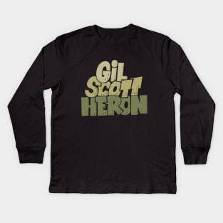 Gil Scott-Heron - Soul and Jazz Legend - Poet and Spoken Word Artist Kids Long Sleeve T-Shirt